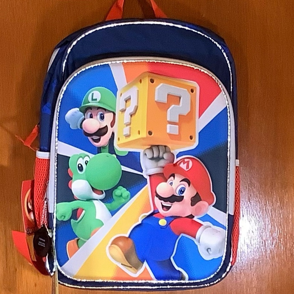 Super Mario Bros Kids  17” Backpack